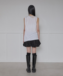 Asymmetrical Layered Sleeveless (White)