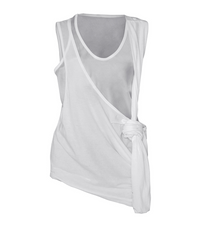 Asymmetrical Layered Sleeveless (White)