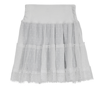 Layered Dot Ruffle Skirt (White)