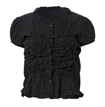 Saya Frill Puff Blouse (Black)