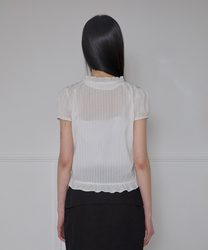 Saya Frill Puff Blouse (White)