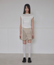 Lua Balloon Skirt (Beige)