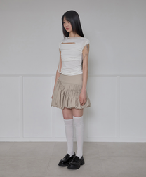 Lua Balloon Skirt (Beige)