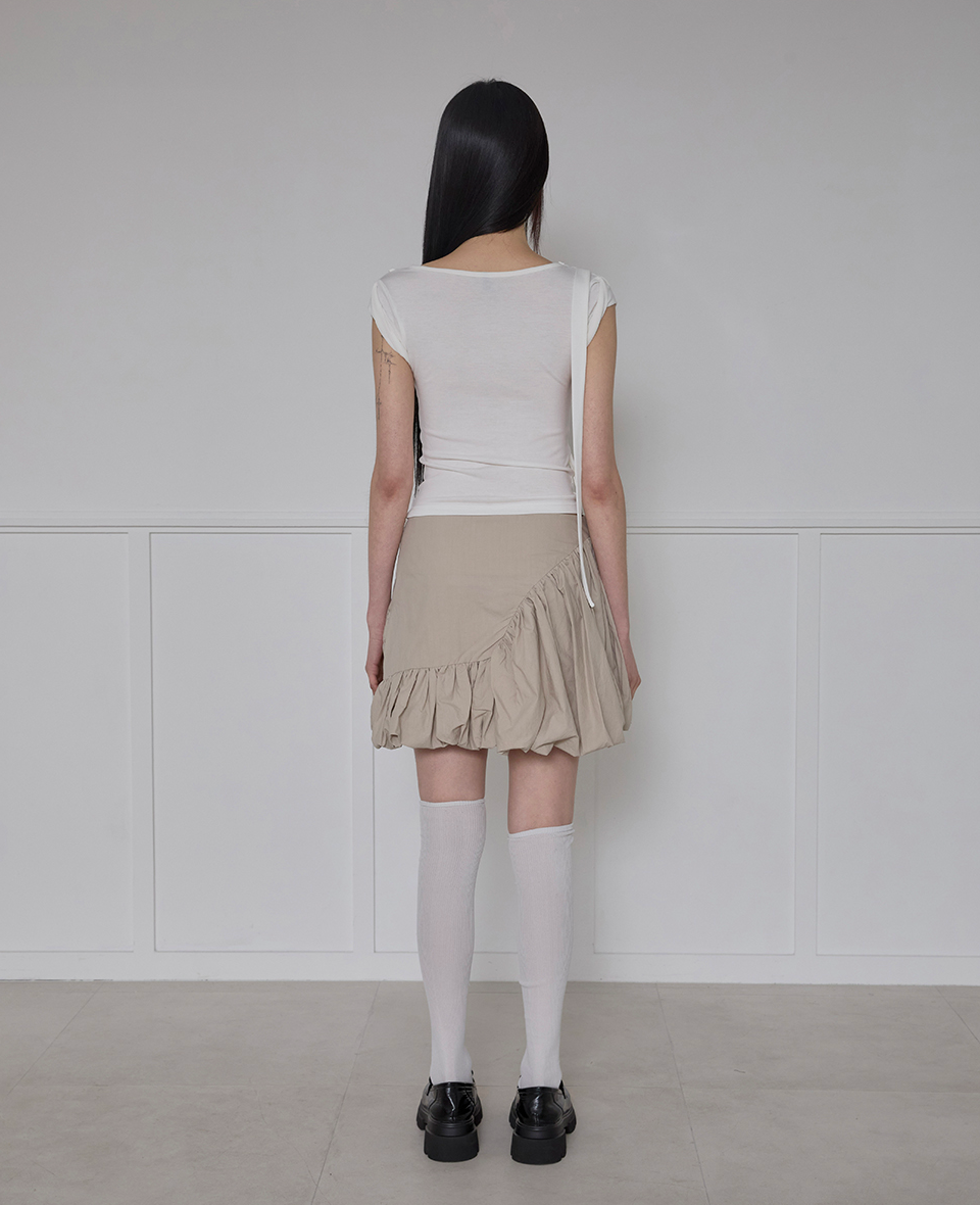 Lua Balloon Skirt (Beige)