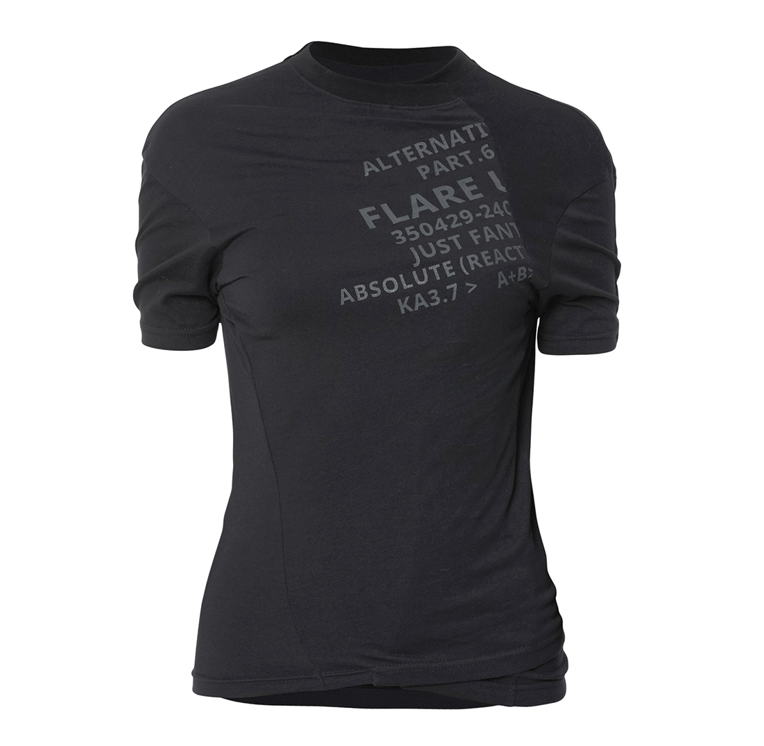 Asymmetrical Layered T-Shirt (Black)