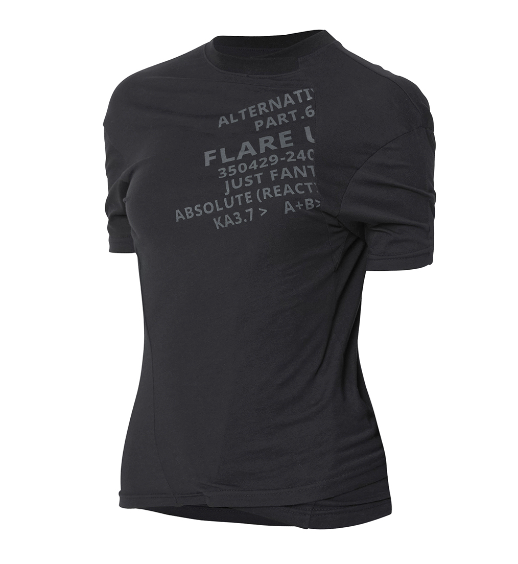 Asymmetrical Layered T-Shirt (Black)