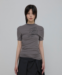 Asymmetrical Layered T-Shirt (Gray)