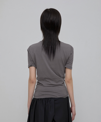 Asymmetrical Layered T-Shirt (Gray)