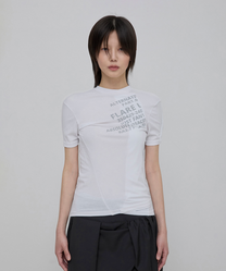 Asymmetrical Layered T-Shirt (White)
