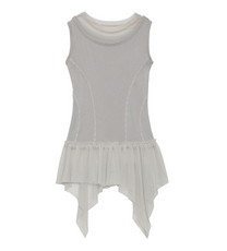 Layered Lace Frill Sleeveless (Gray)