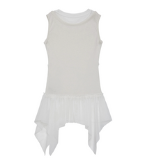 Layered Lace Frill Sleeveless (Cream)