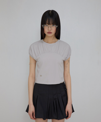 Kaya Shirred T-Shirt (Gray)