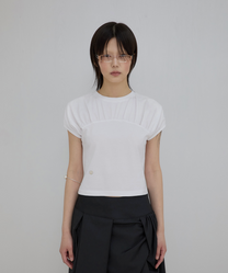 Kaya Shirred T-Shirt (White)