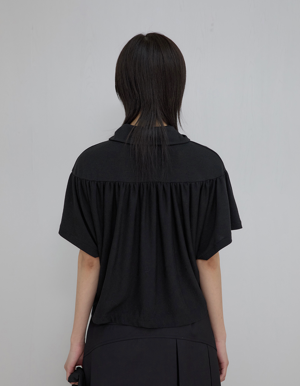 Cape Draped Cardigan (Black)