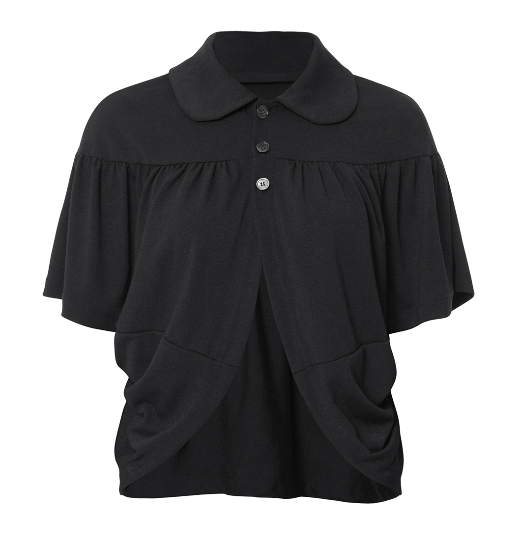 Cape Draped Cardigan (Black)