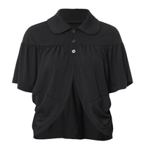 Cape Draped Cardigan (Black)
