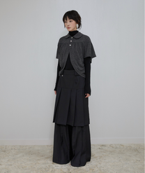 Cape Draped Cardigan (Charcoal)