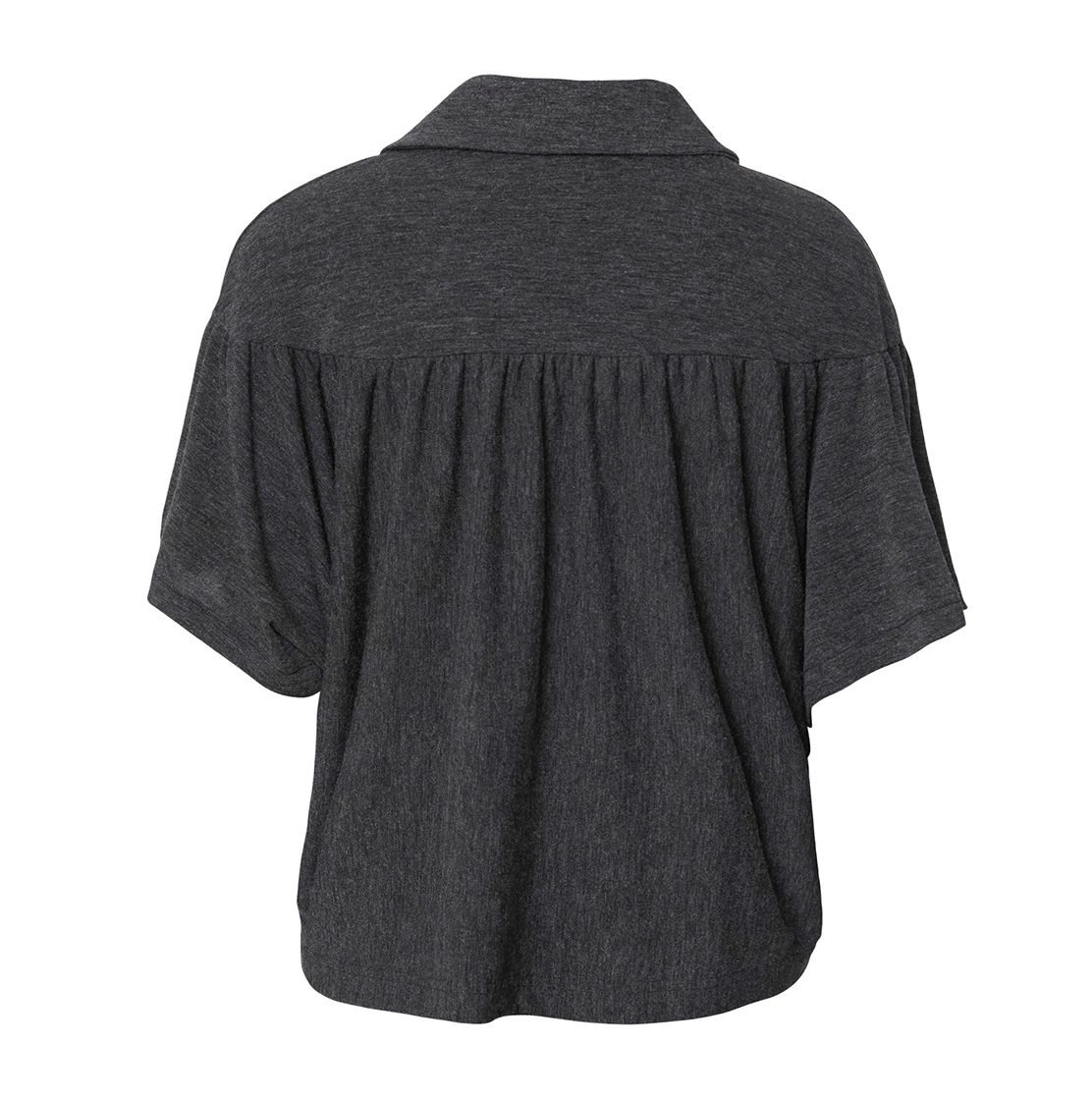 Cape Draped Cardigan (Charcoal)