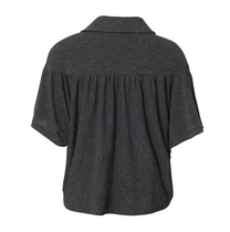 Cape Draped Cardigan (Charcoal)