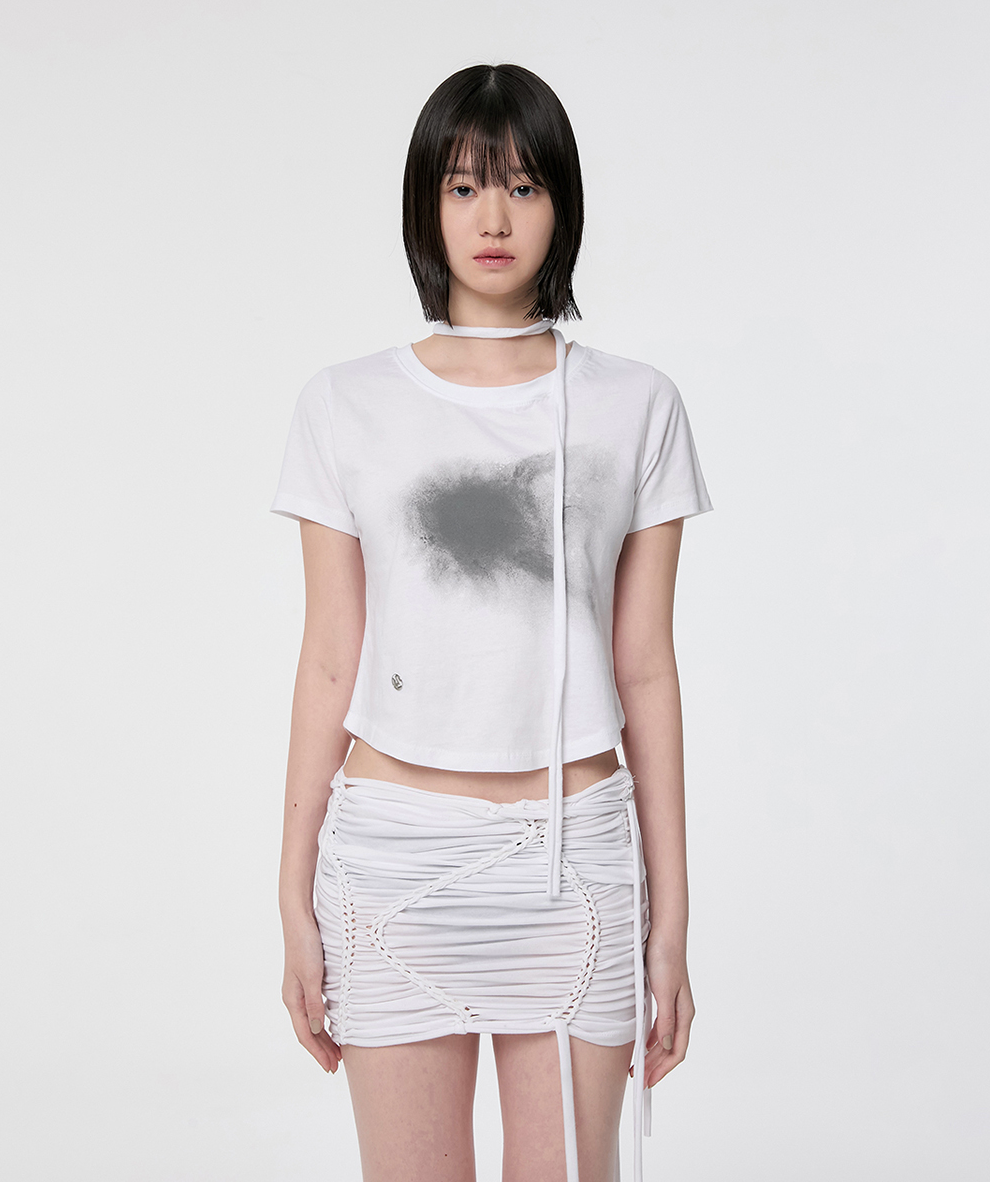 Vanish Tie Scarf T-Shirt (White)