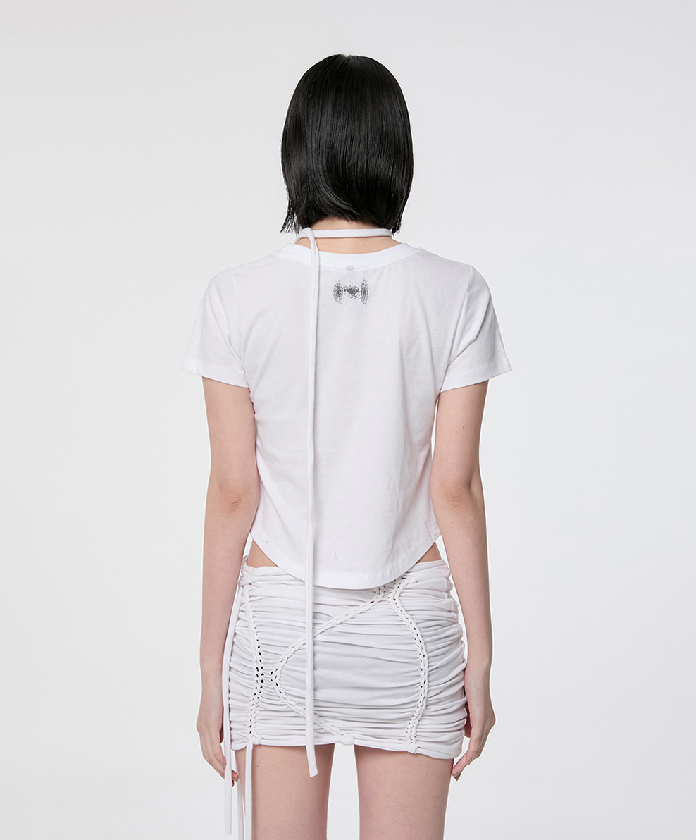 Vanish Tie Scarf T-Shirt (White)