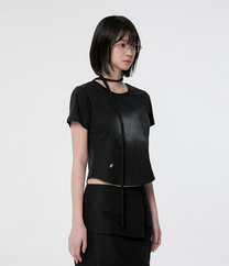 Vanish Tie Scarf T-Shirt (Black)