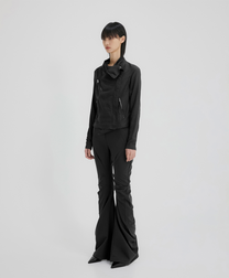 Asymmetrical Drape Pants (Black)