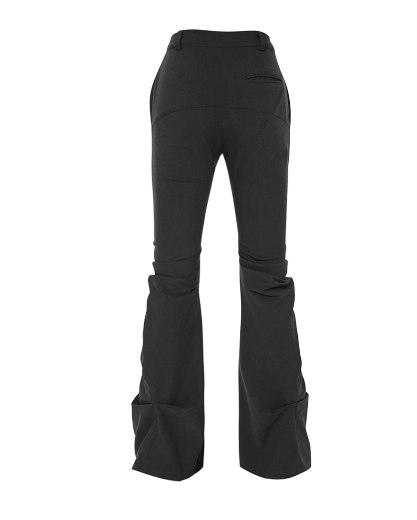 Asymmetrical Drape Pants (Black)