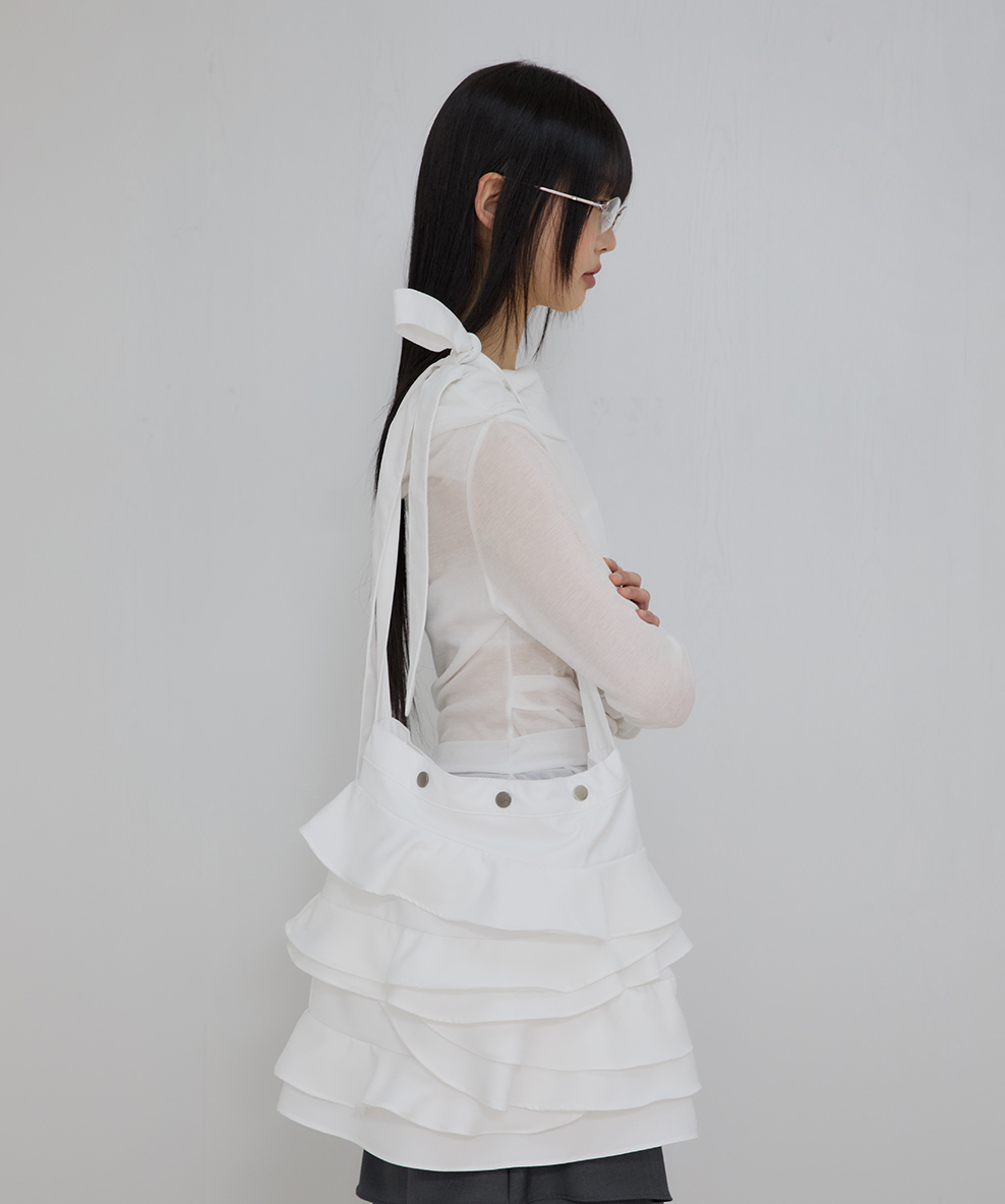 Faye Frill Bag (White)