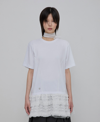 Layered Frill T-Shirt (White)