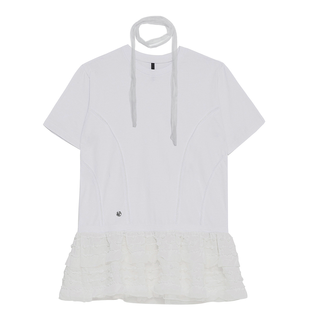 Layered Frill T-Shirt (White)