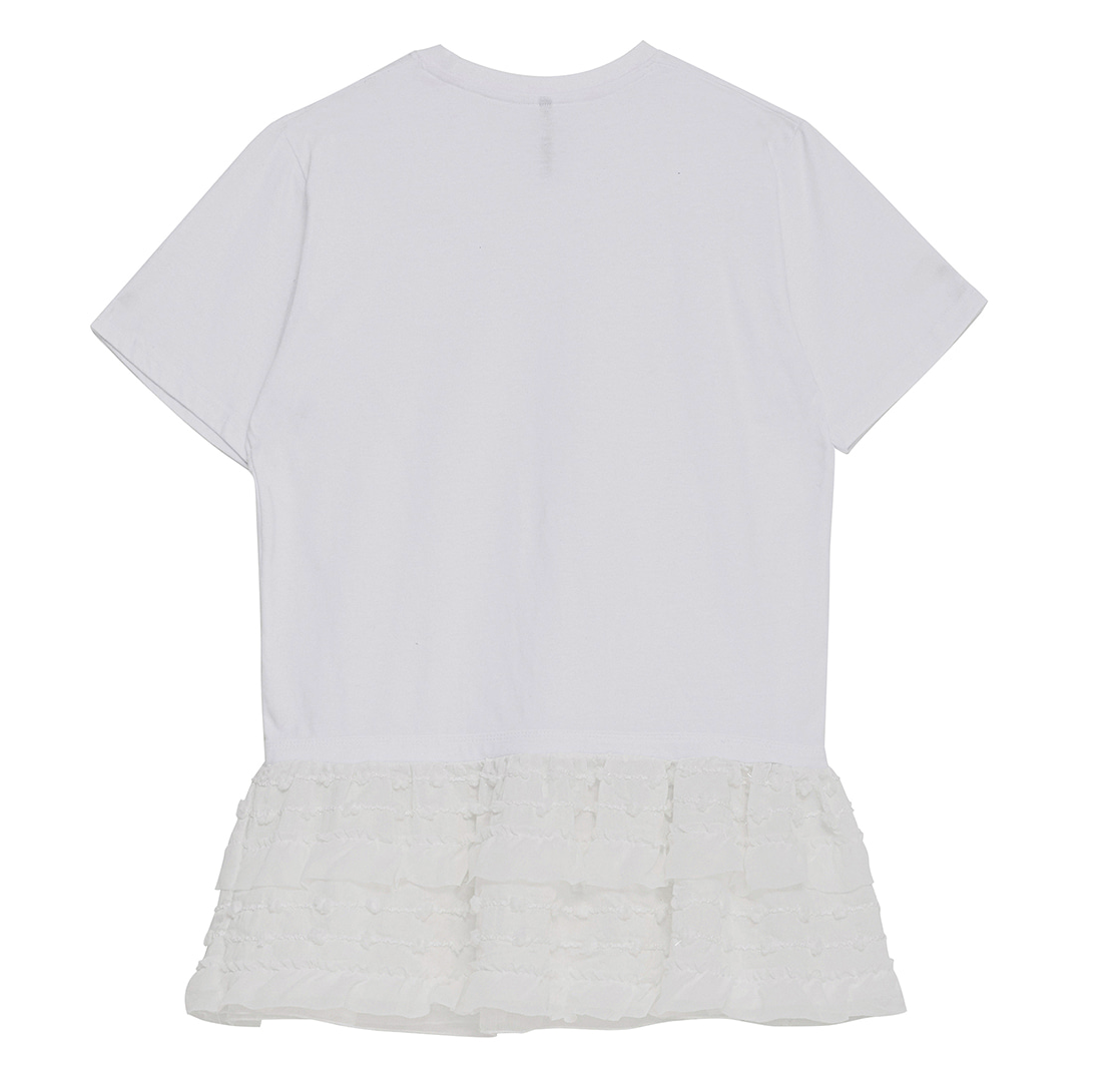 Layered Frill T-Shirt (White)