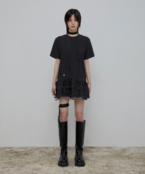 Layered Frill T-Shirt (Black)