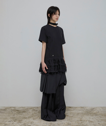 Layered Frill T-Shirt (Black)