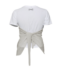 Bustier Layered T-Shirt (White/Beige)