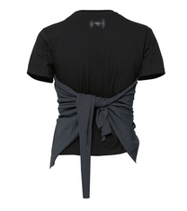 Bustier Layered T-Shirt (Black/Charcoal)