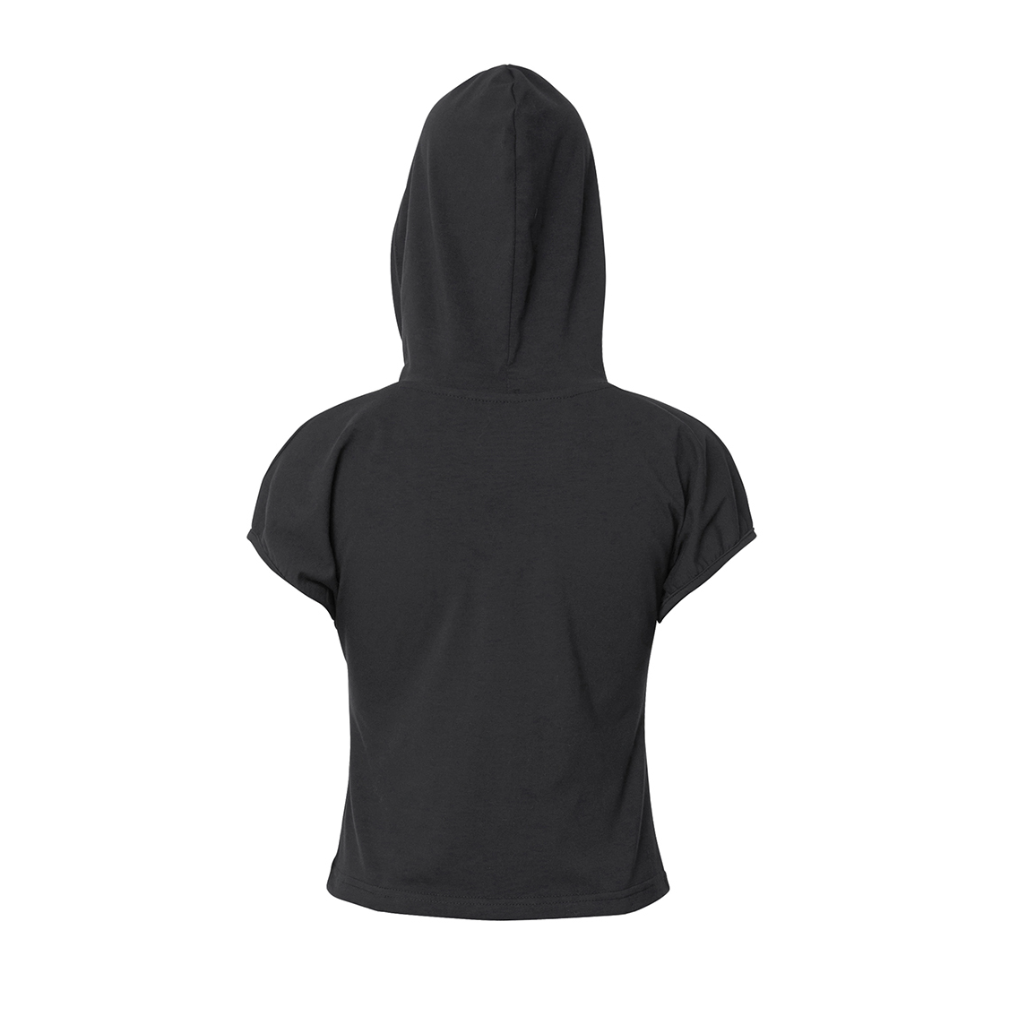 Kaya Shirred Hoodie (Black)