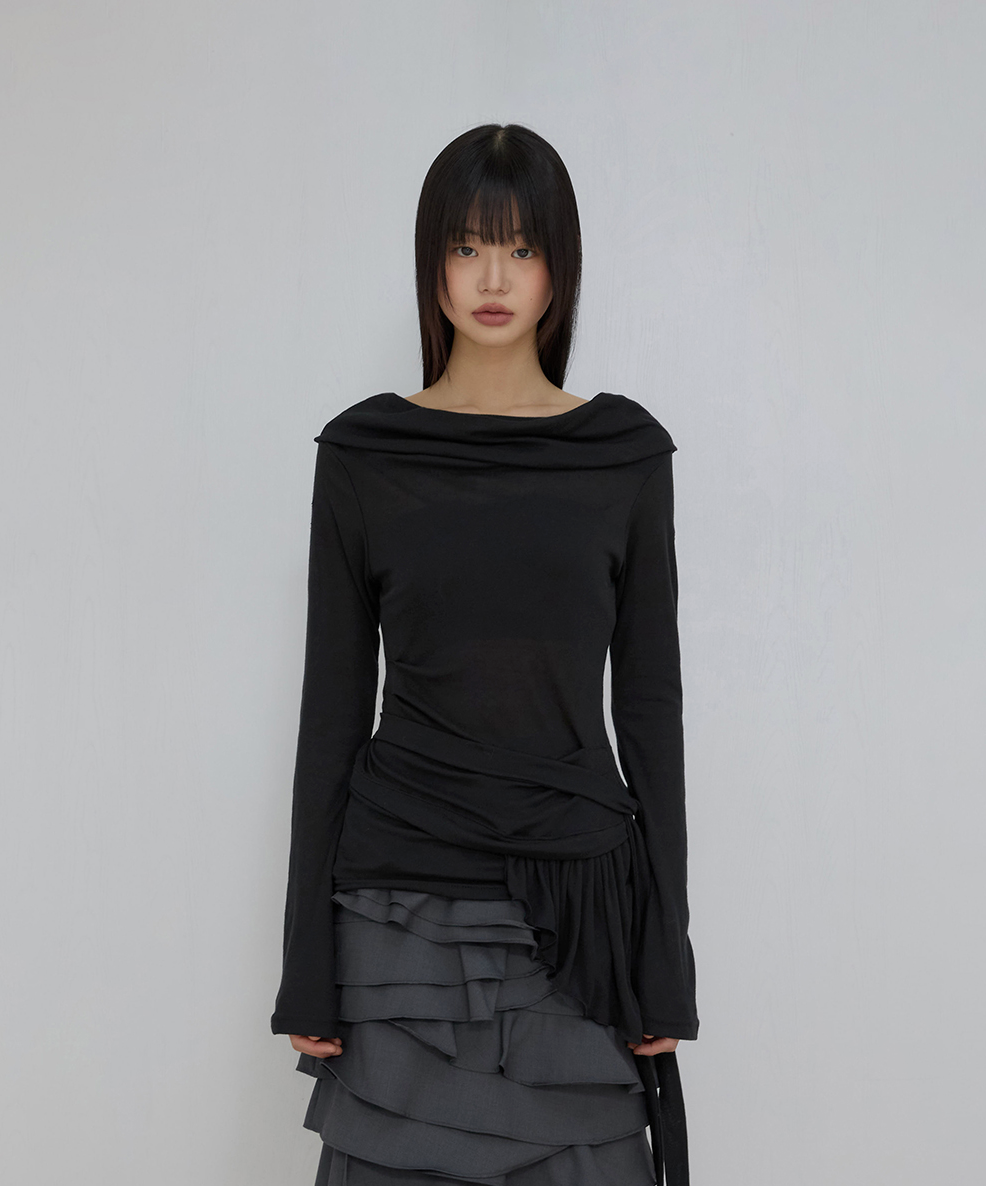 Faye Frill Long Sleeve (Black)