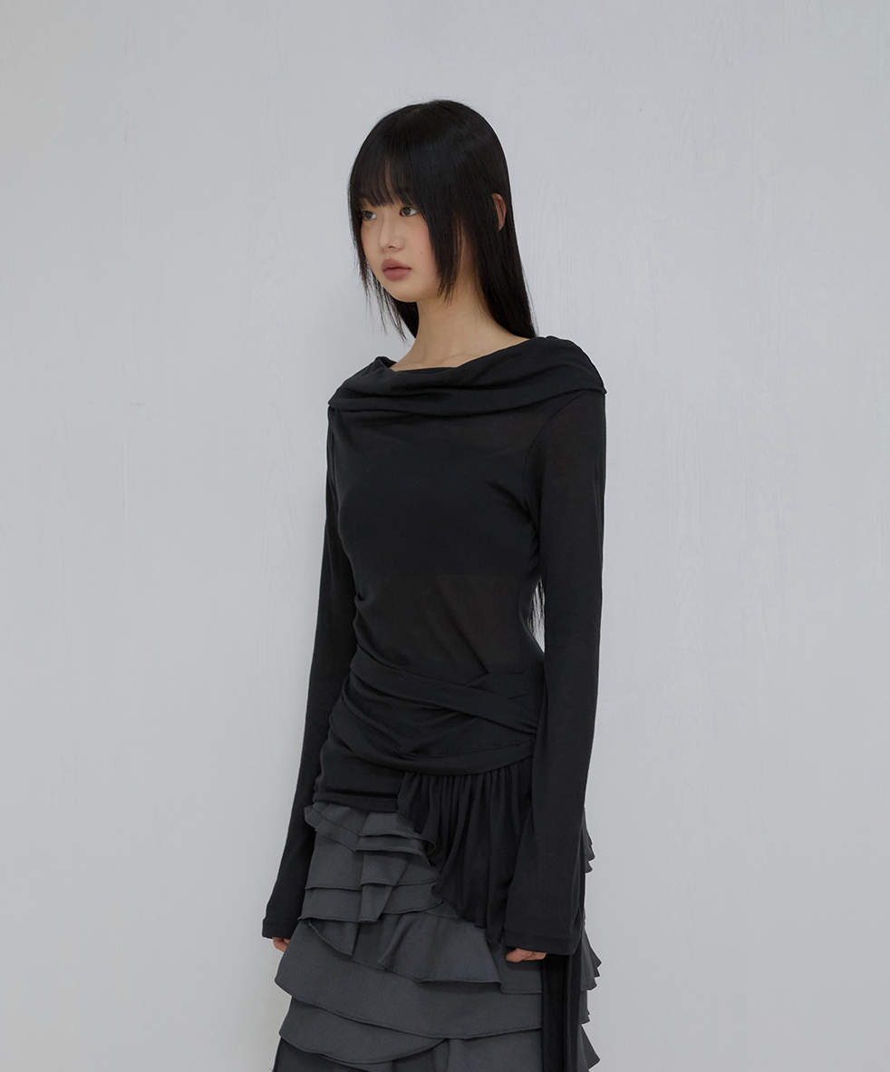 Faye Frill Long Sleeve (Black)