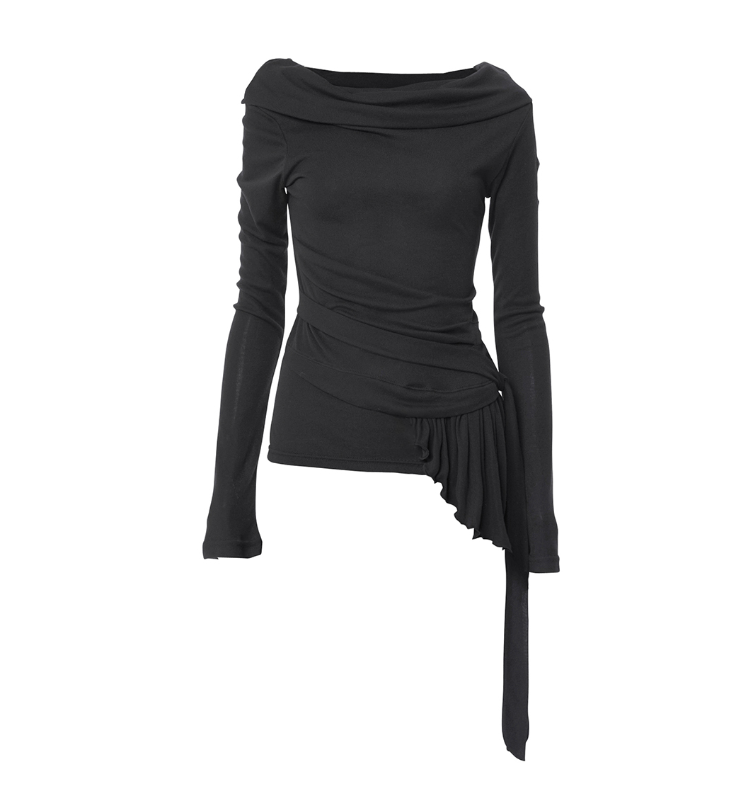 Faye Frill Long Sleeve (Black)
