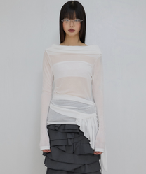 Faye Frill Long Sleeve (White)