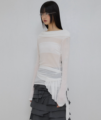 Faye Frill Long Sleeve (White)