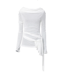 Faye Frill Long Sleeve (White)