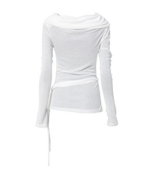 Faye Frill Long Sleeve (White)