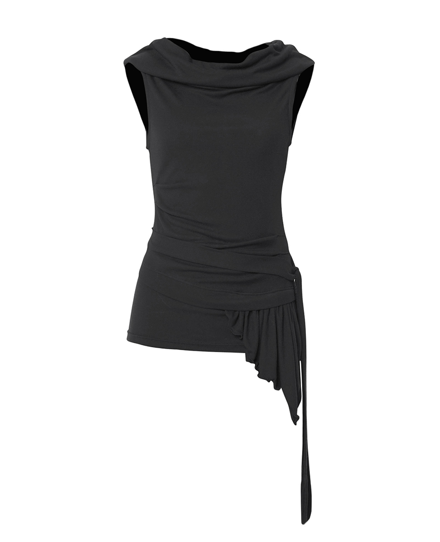 Faye Frill Sleeveless (Black)