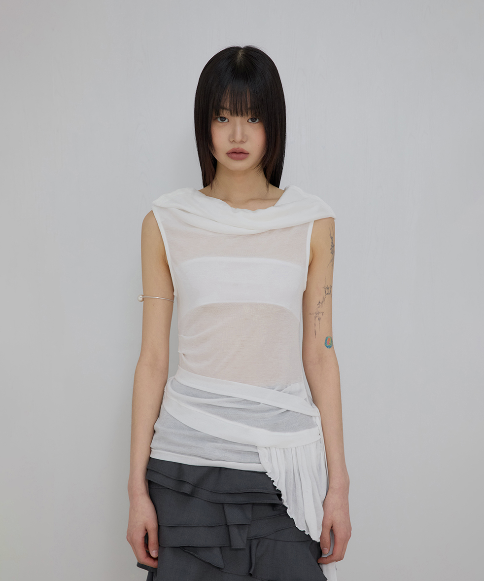 Faye Frill Sleeveless (White)