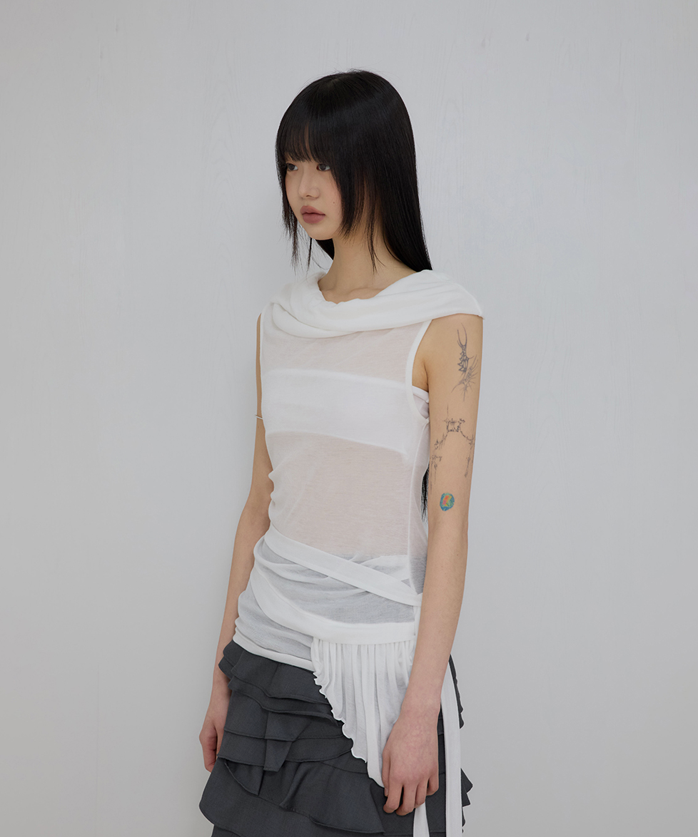 Faye Frill Sleeveless (White)