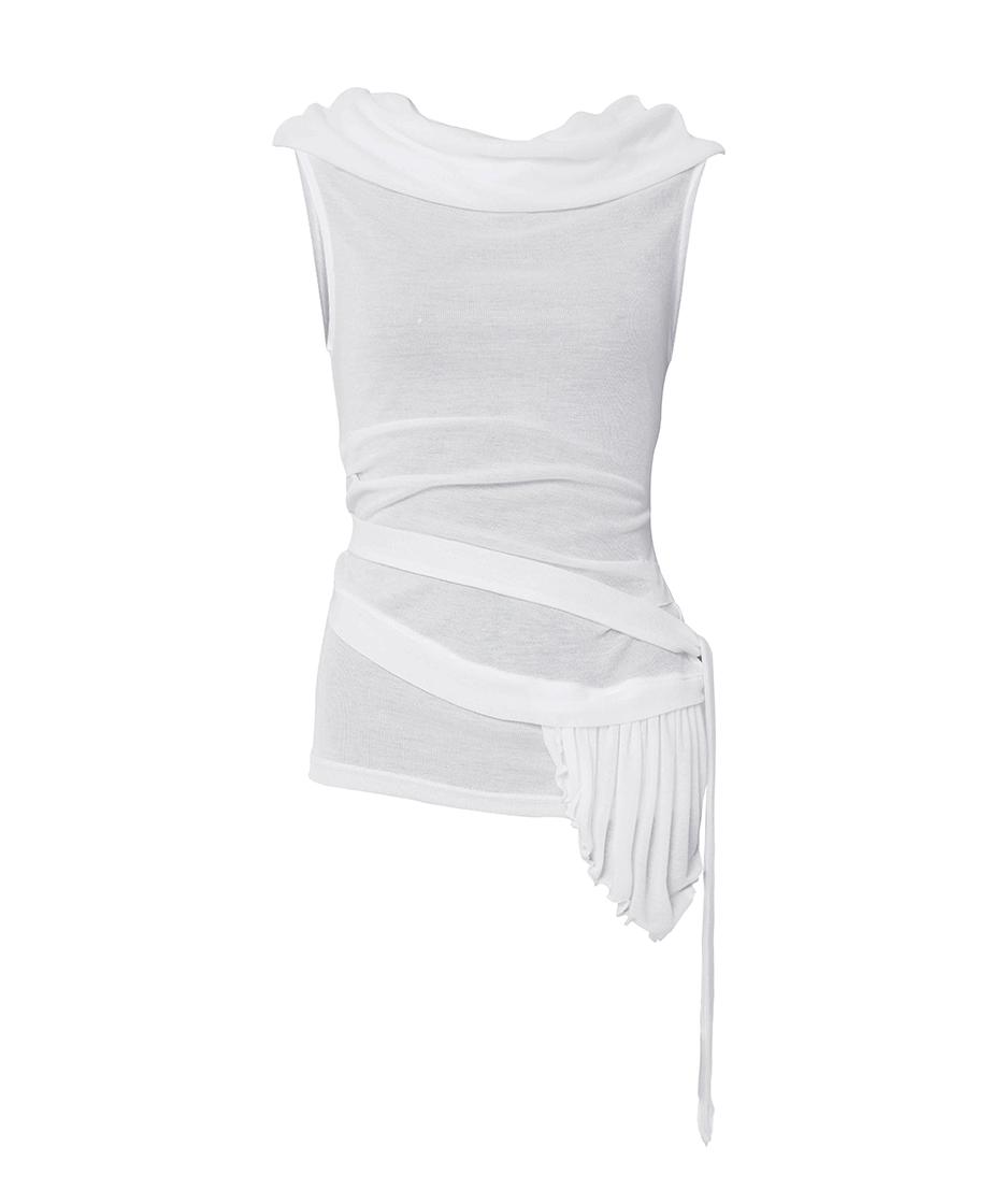Faye Frill Sleeveless (White)