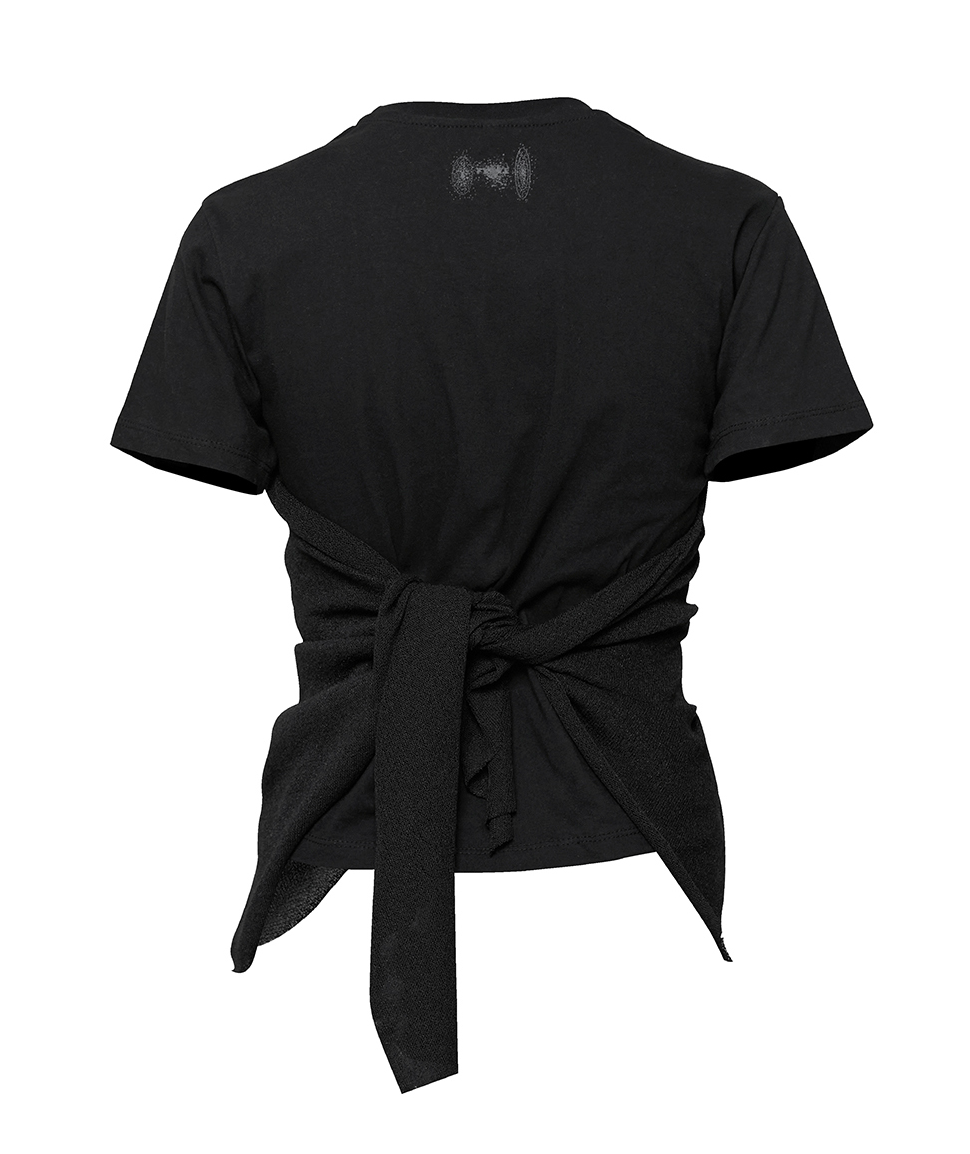 Bustier Layered T-Shirt (Black/Black)