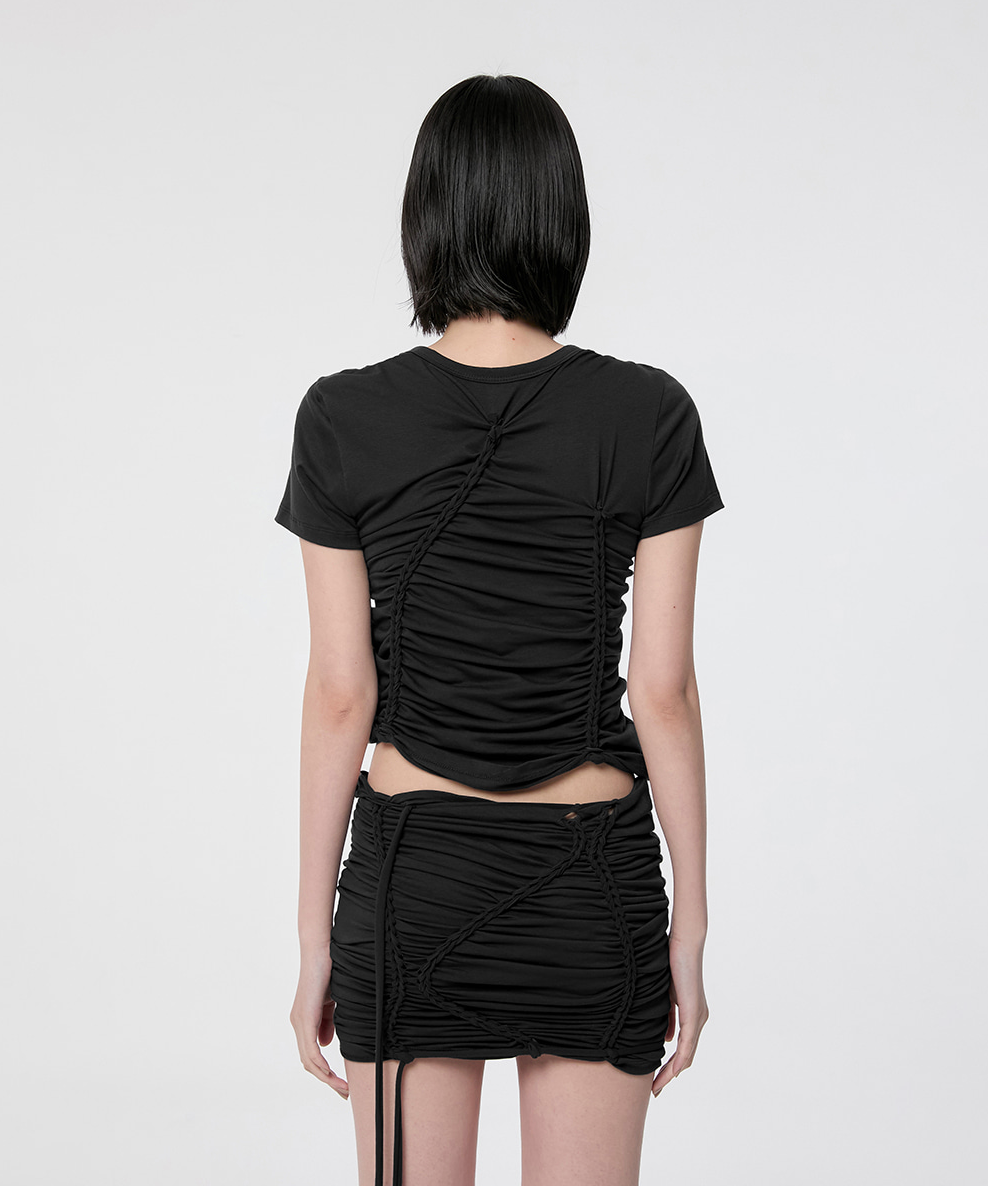 Handmade Twisted T-Shirt (Black)